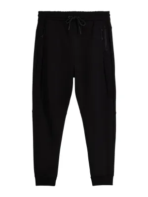 Bershka tapered trousers, black