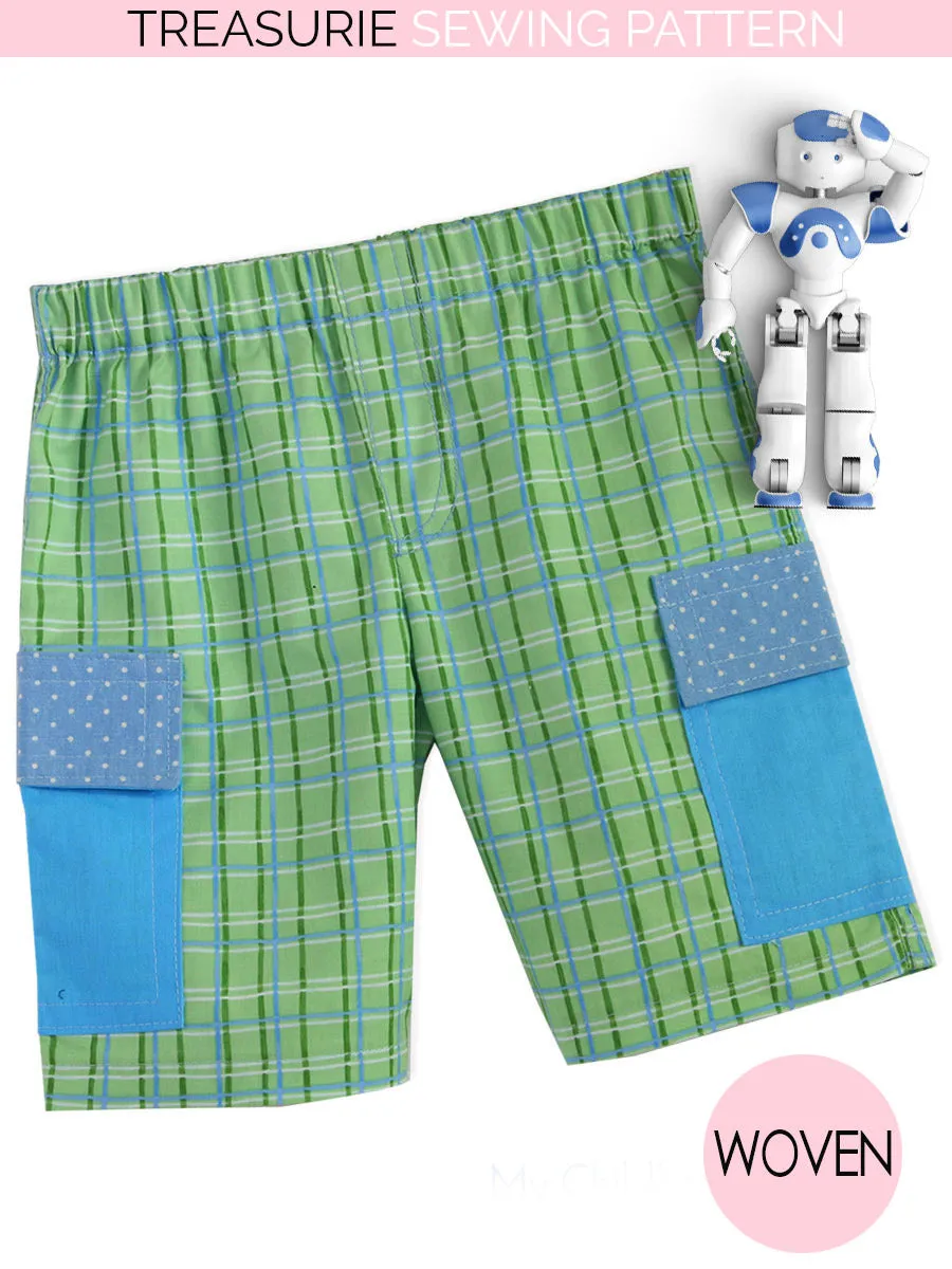 Boys Shorts Sewing Pattern - CARGO (P301)