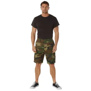 Camo BDU Shorts- Woodland- Poly/Cotton