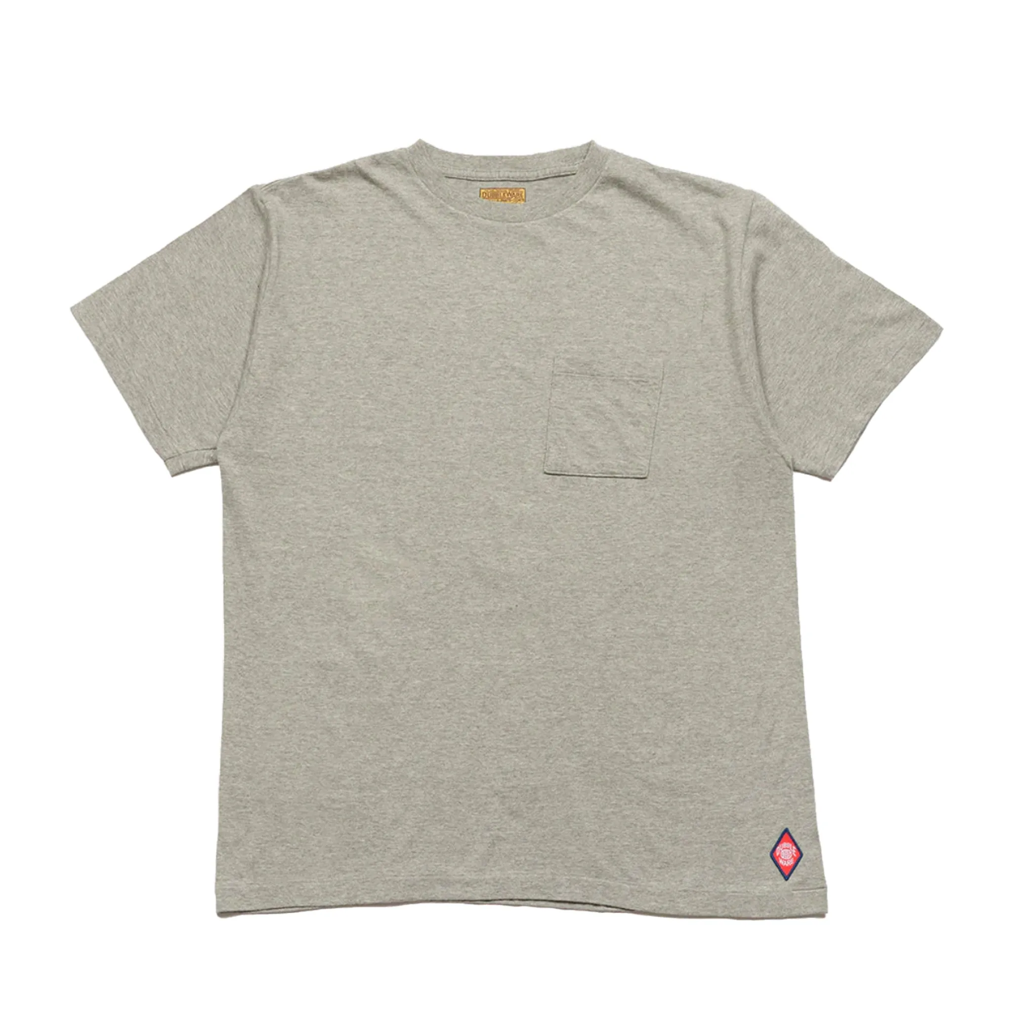 Dubbleware Crew Neck Pocket T-Shirt - Heather Grey -SALE 35% OFF