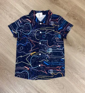 Electric Guitar Button Up