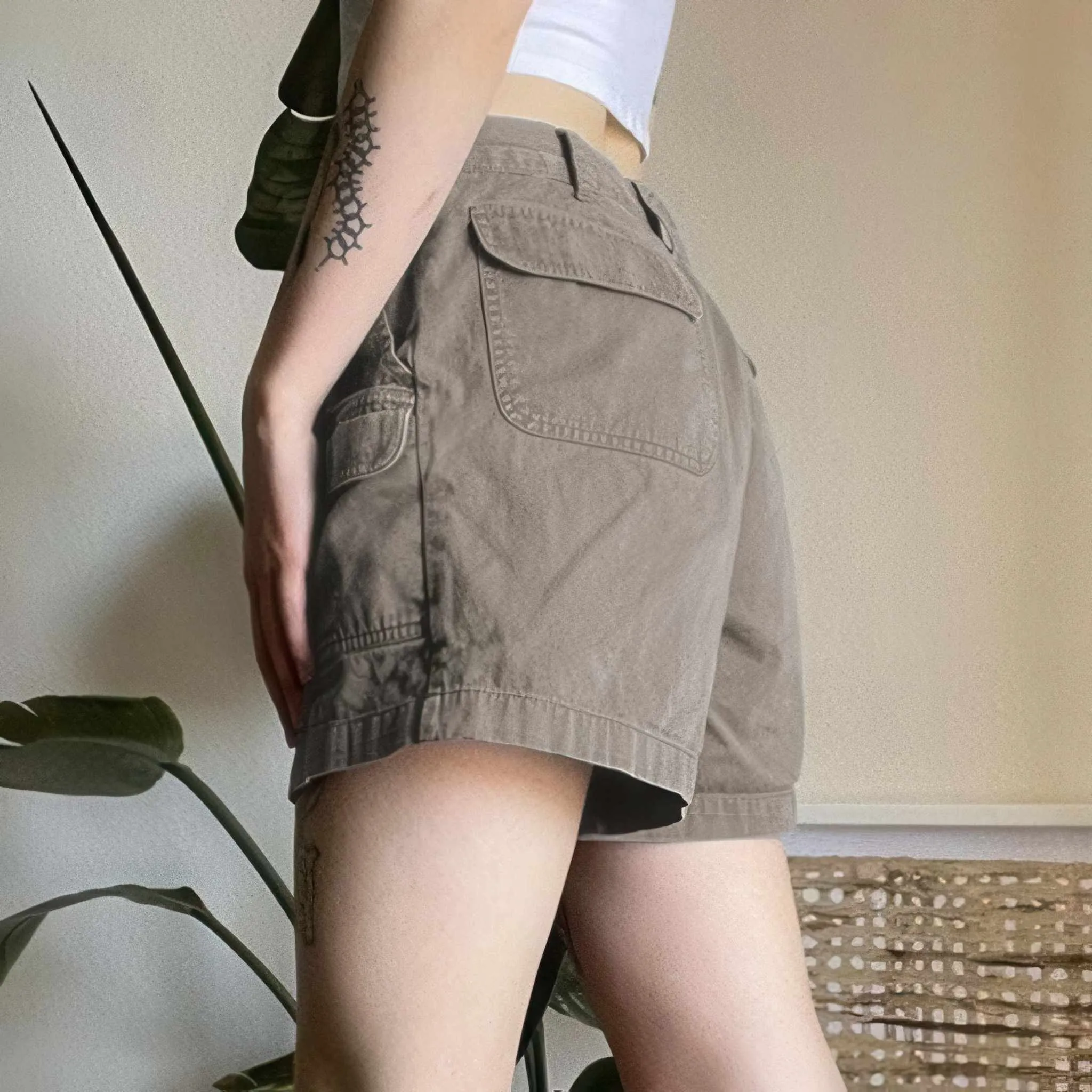 Glow Chic's High-Waisted Multi-Pocket Cargo Shorts