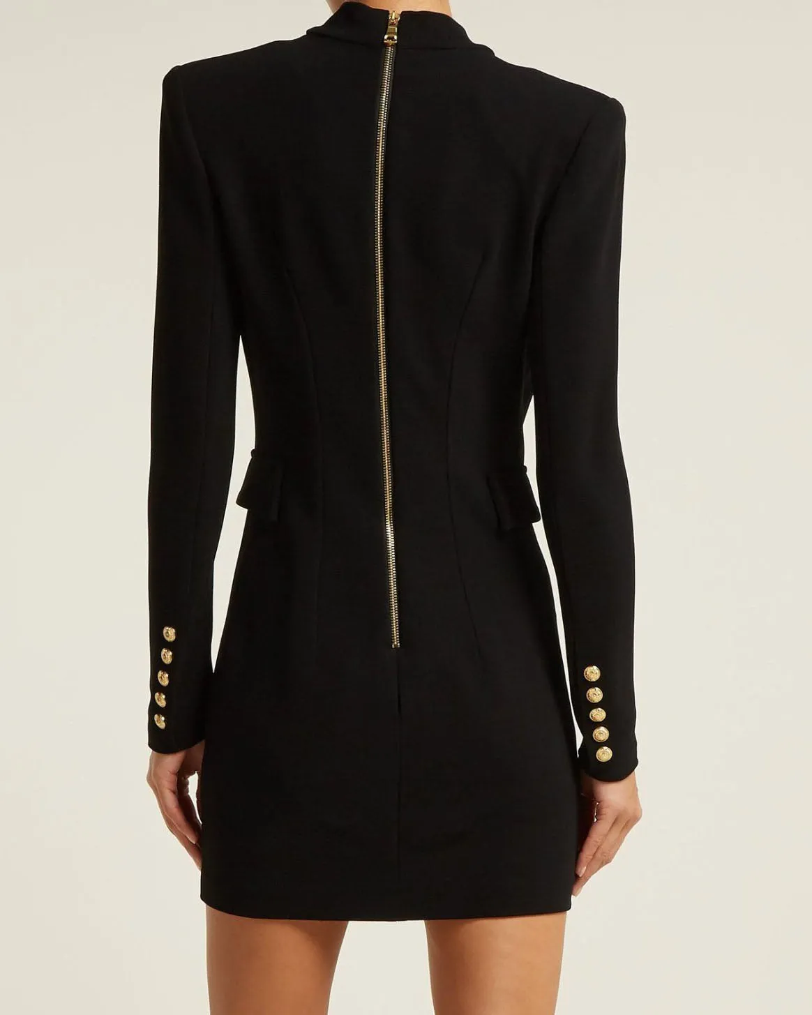 GOLD BUTTON BLAZER DRESS