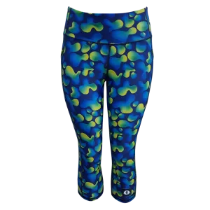 High Waist Funky 3/4 Leggings - Globules