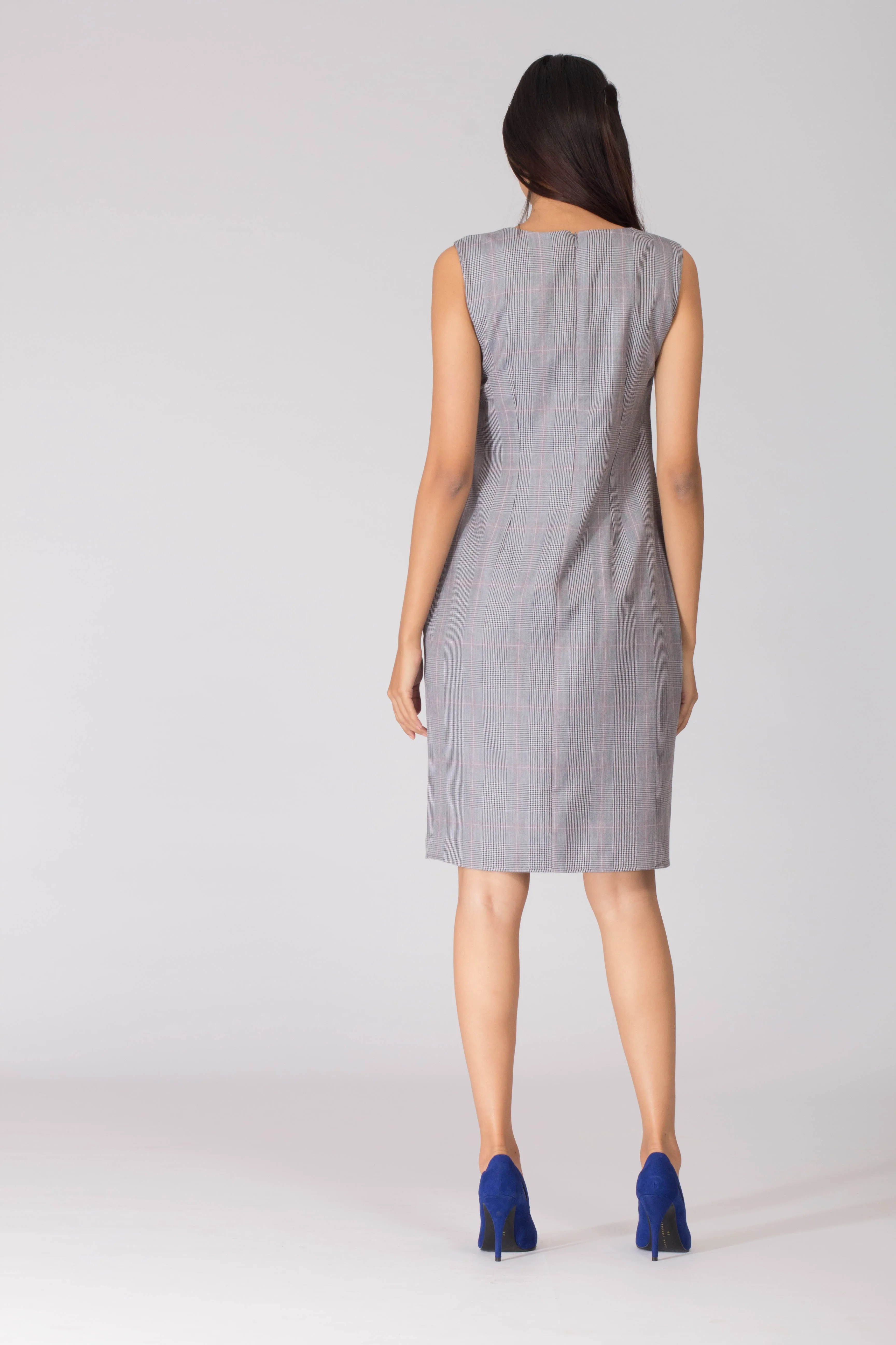 Hillary Boxy Neck Shift Dress with Blazer