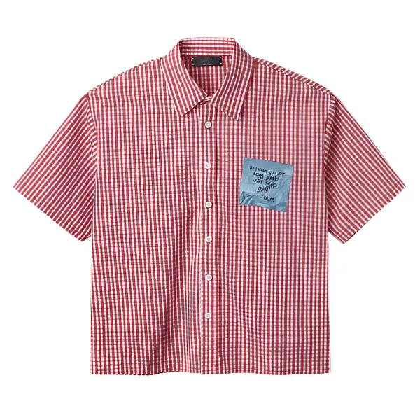 HMDD Daily Reminder Red Button Up Shirt