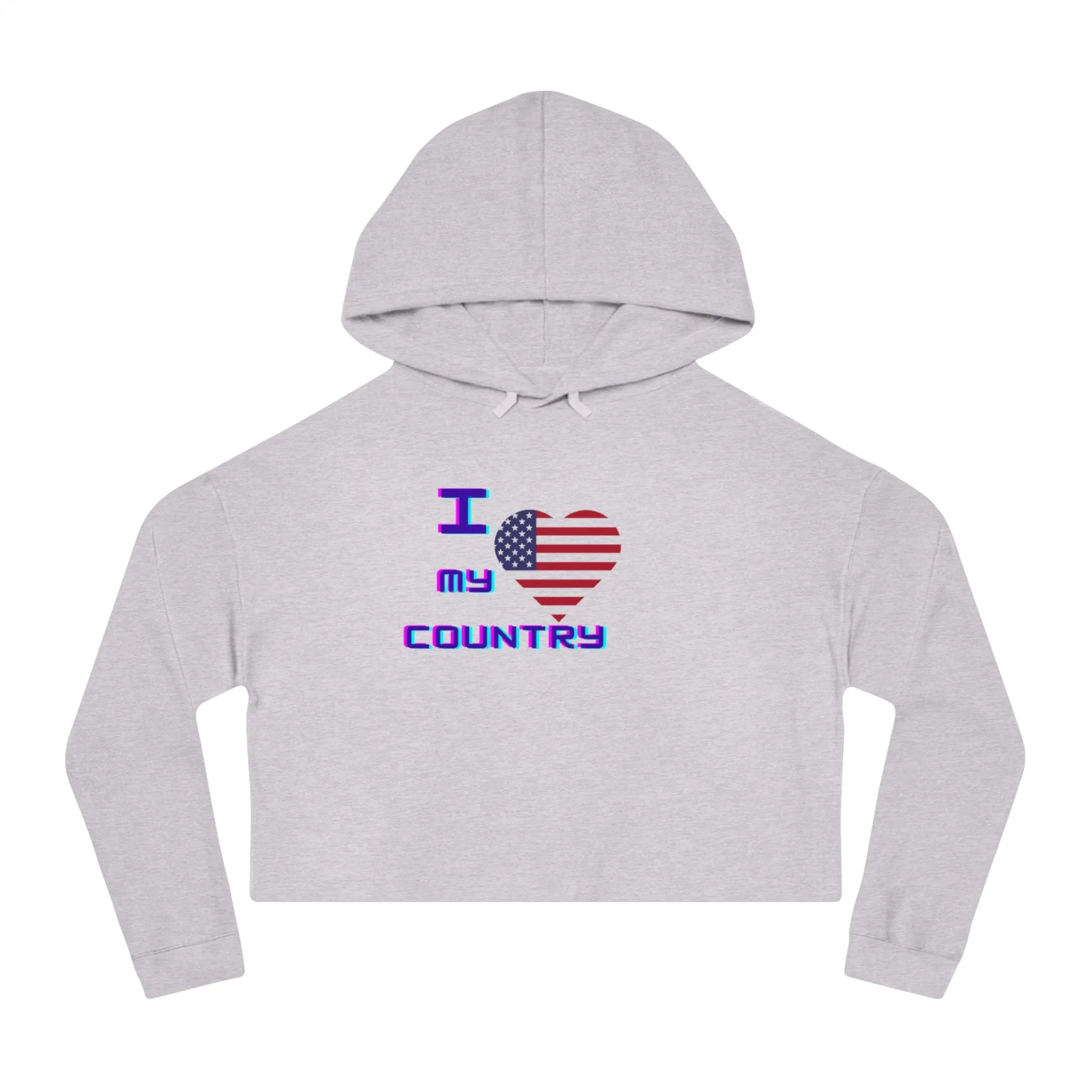 I love America Women’s Cropped Hooded Sweatshirt