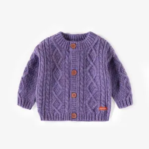 Knitted Cardigan, Purple