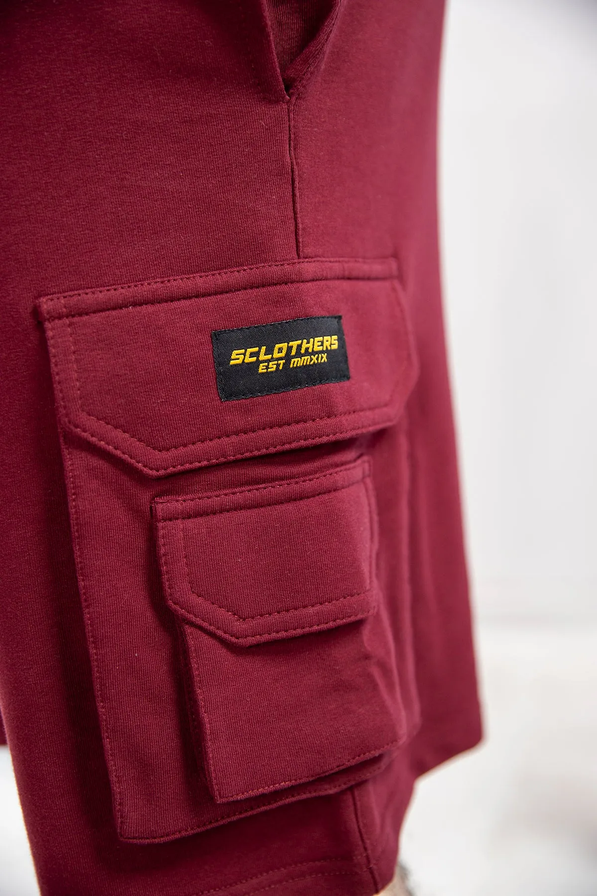 Maroon Cargo Shorts (Plus Size) - S21 - MSH011P