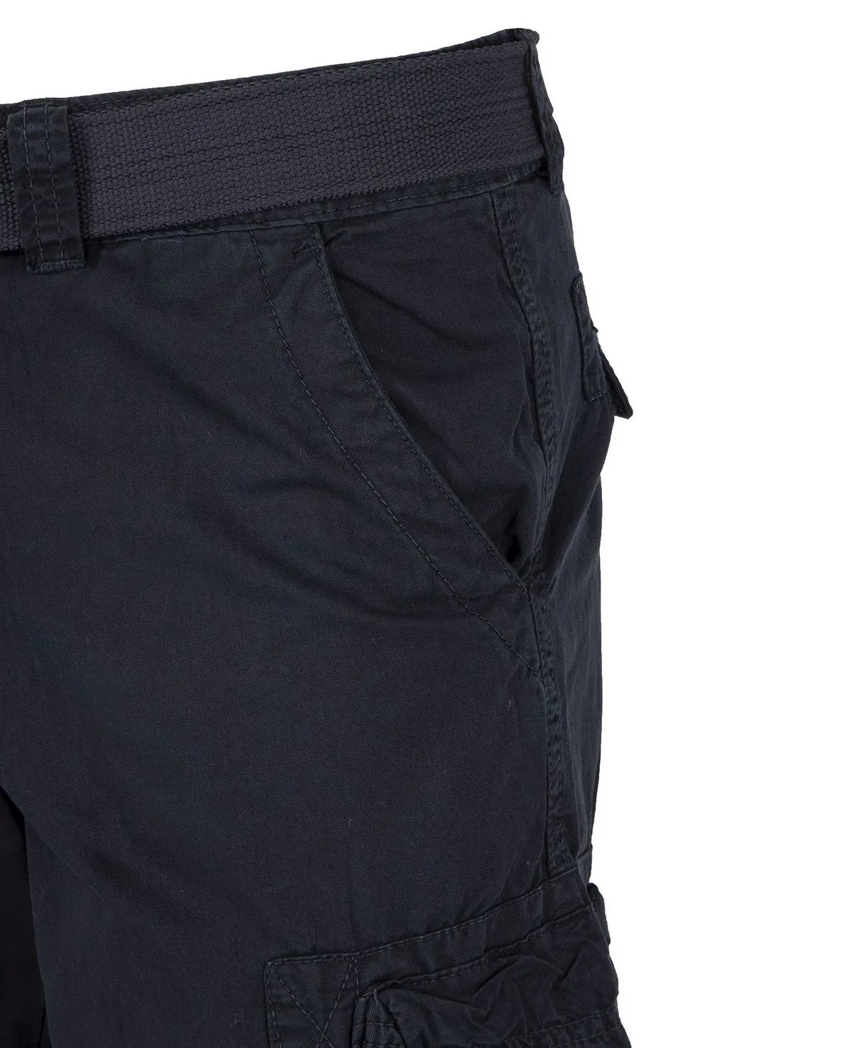 Men's cargo shorts with double pocket and X-Ray belt, blue