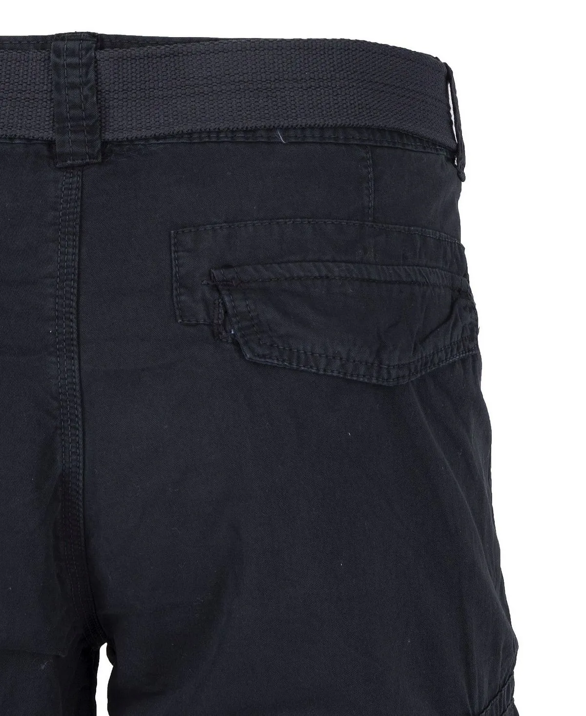 Men's cargo shorts with double pocket and X-Ray belt, blue