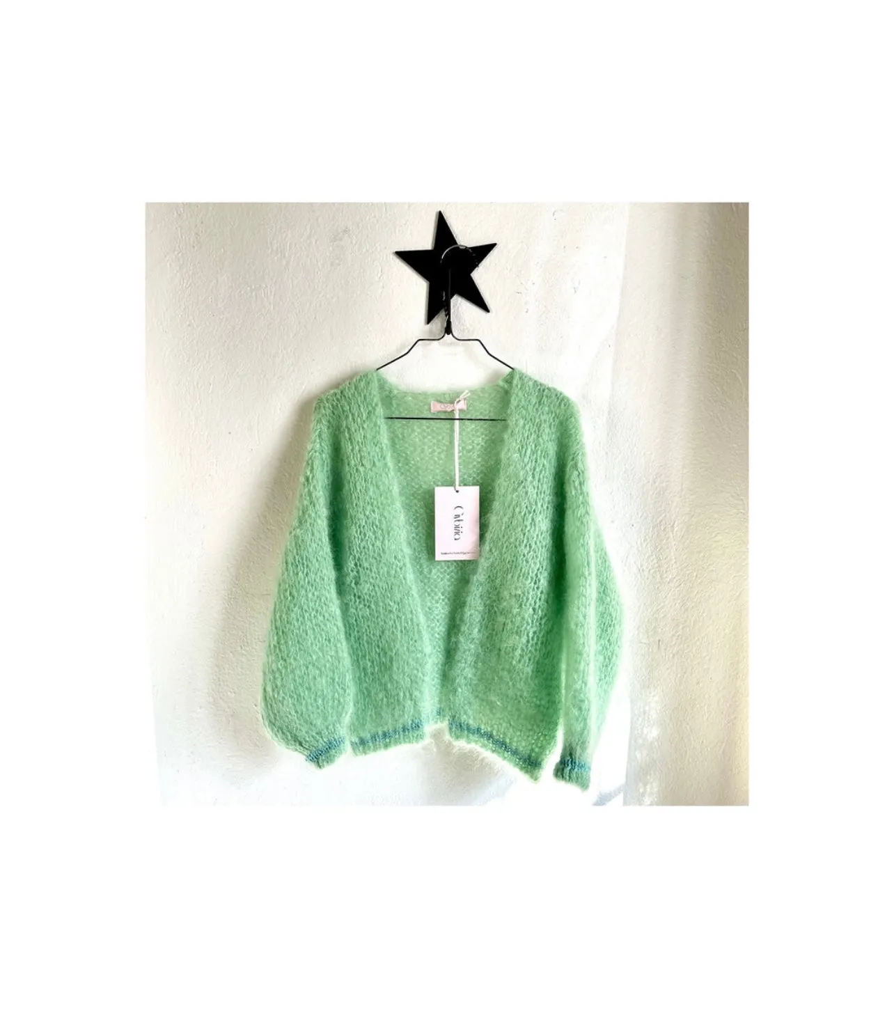 Mini Princess Mohair Cardigan - Verdino