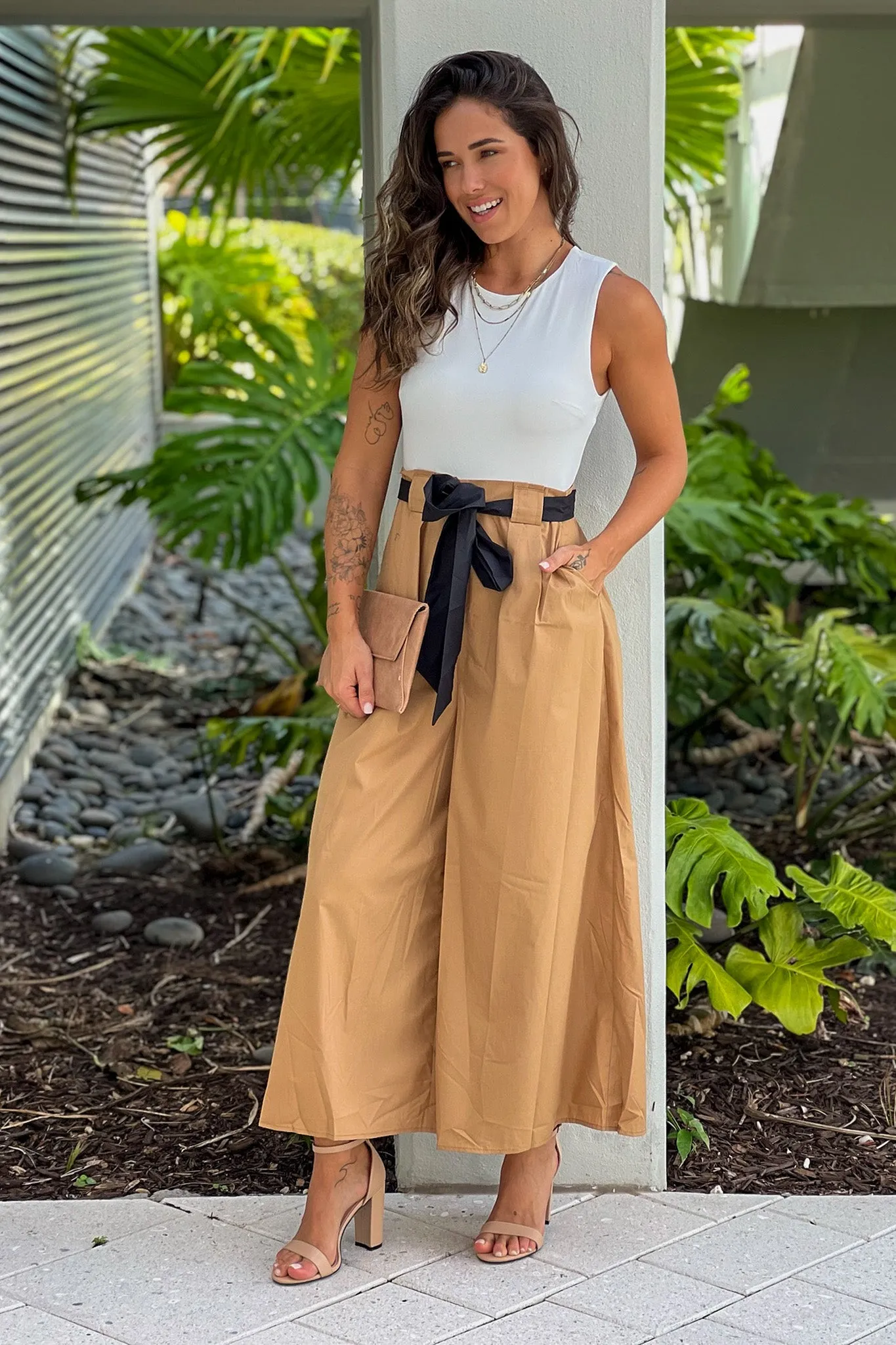 Mocha Wide Leg Jumpsuit