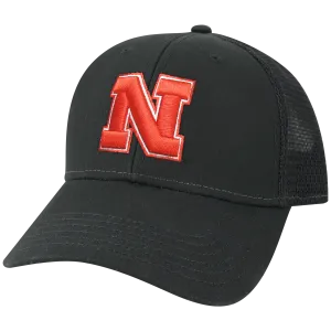 Nebraska Cornhuskers Black Lo-Pro Snapback Adjustable Trucker Hat