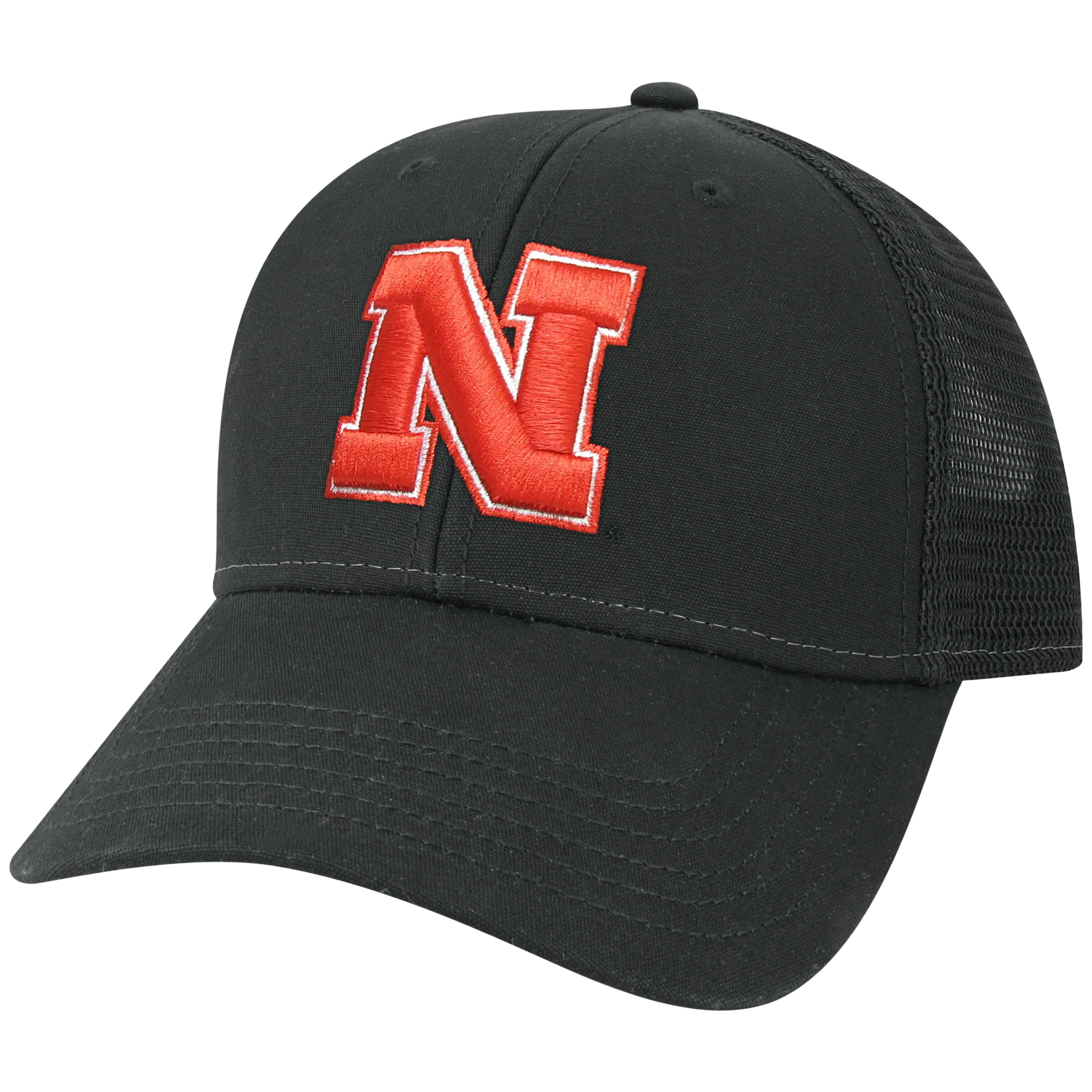 Nebraska Cornhuskers Black Lo-Pro Snapback Adjustable Trucker Hat