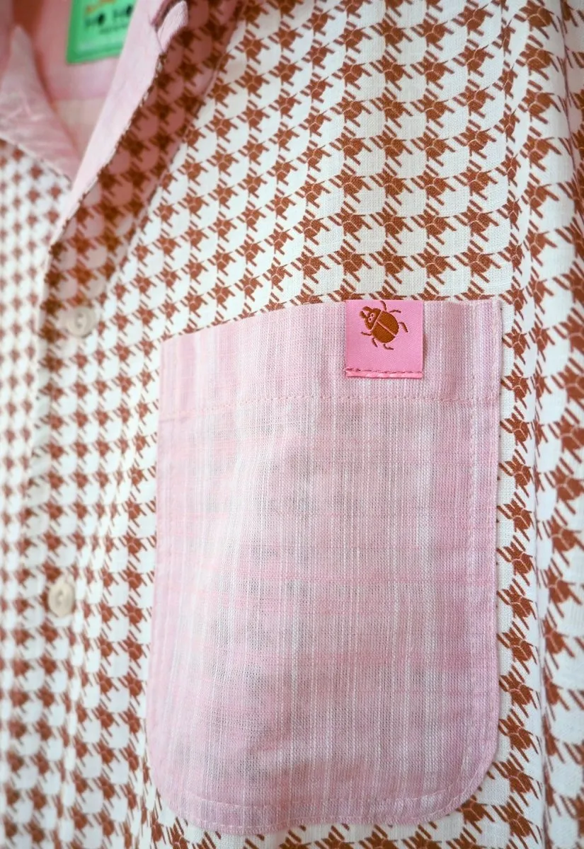 "Beetletooth" Shirt - Dusty Pink Cotton