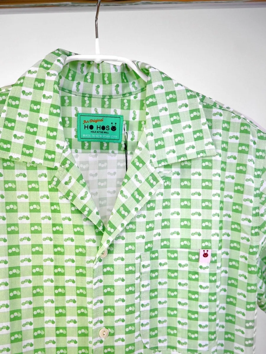 "Caterpillar Gingham" Button-Up Shirt (One-Off)