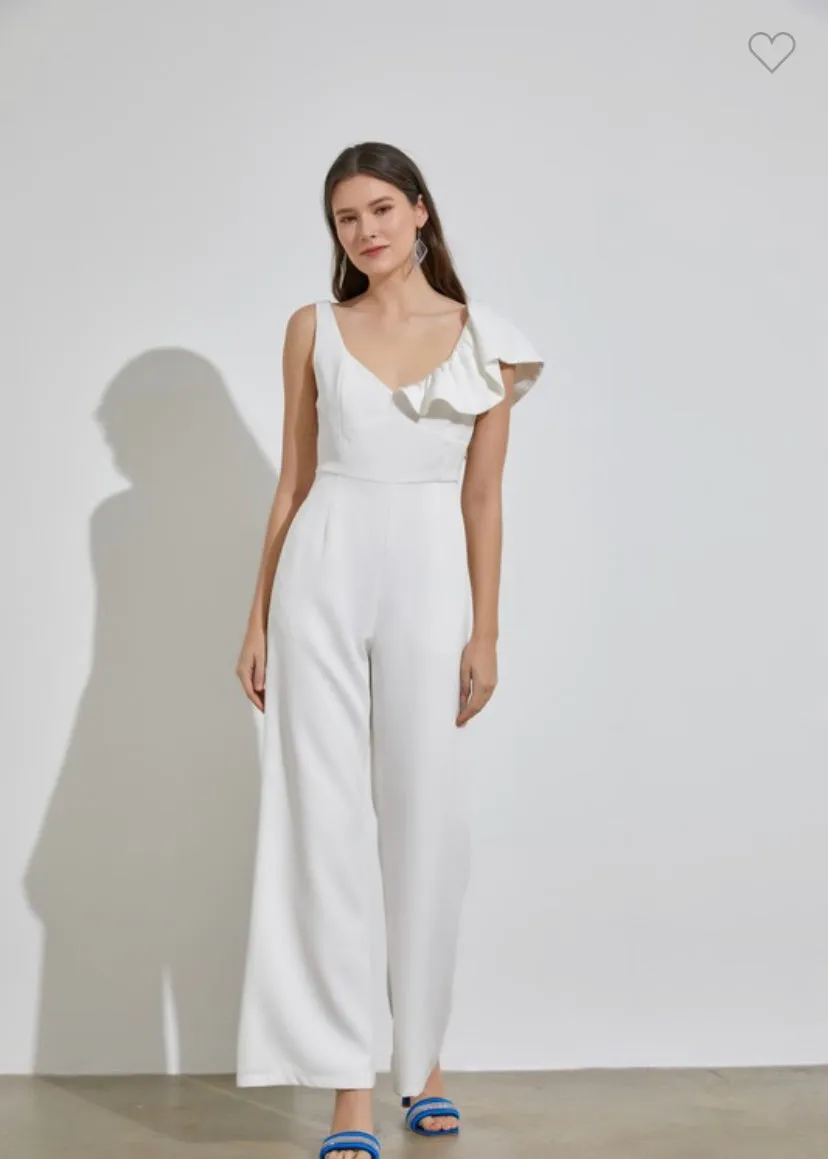 Rita Ruffle Shoulder Jumpsuit