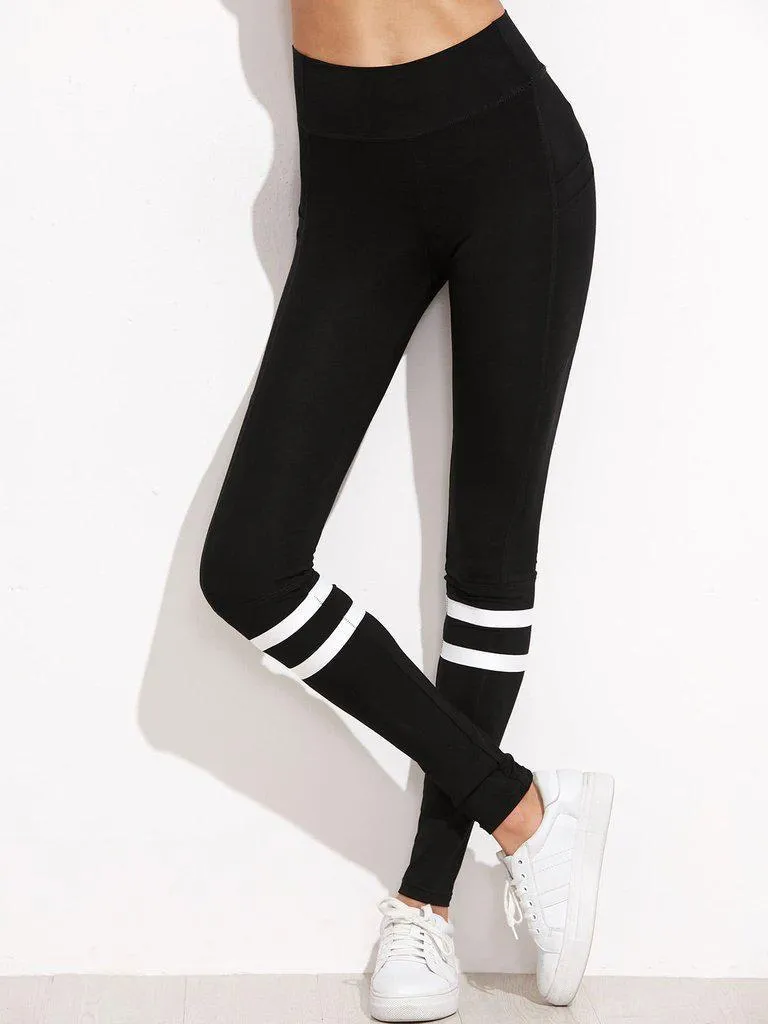 Striped High Waist Leggings