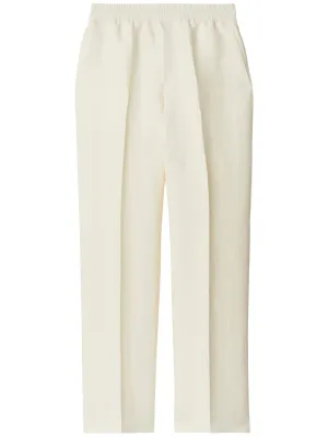 tapered-leg canvas trousers