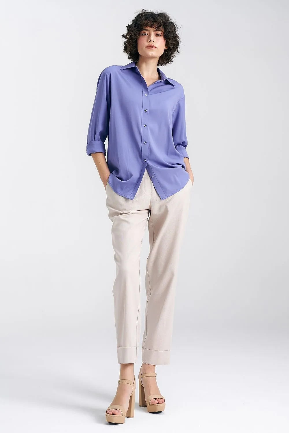 TEEK - Cotton Button-Down Long-Sleeved Shirt