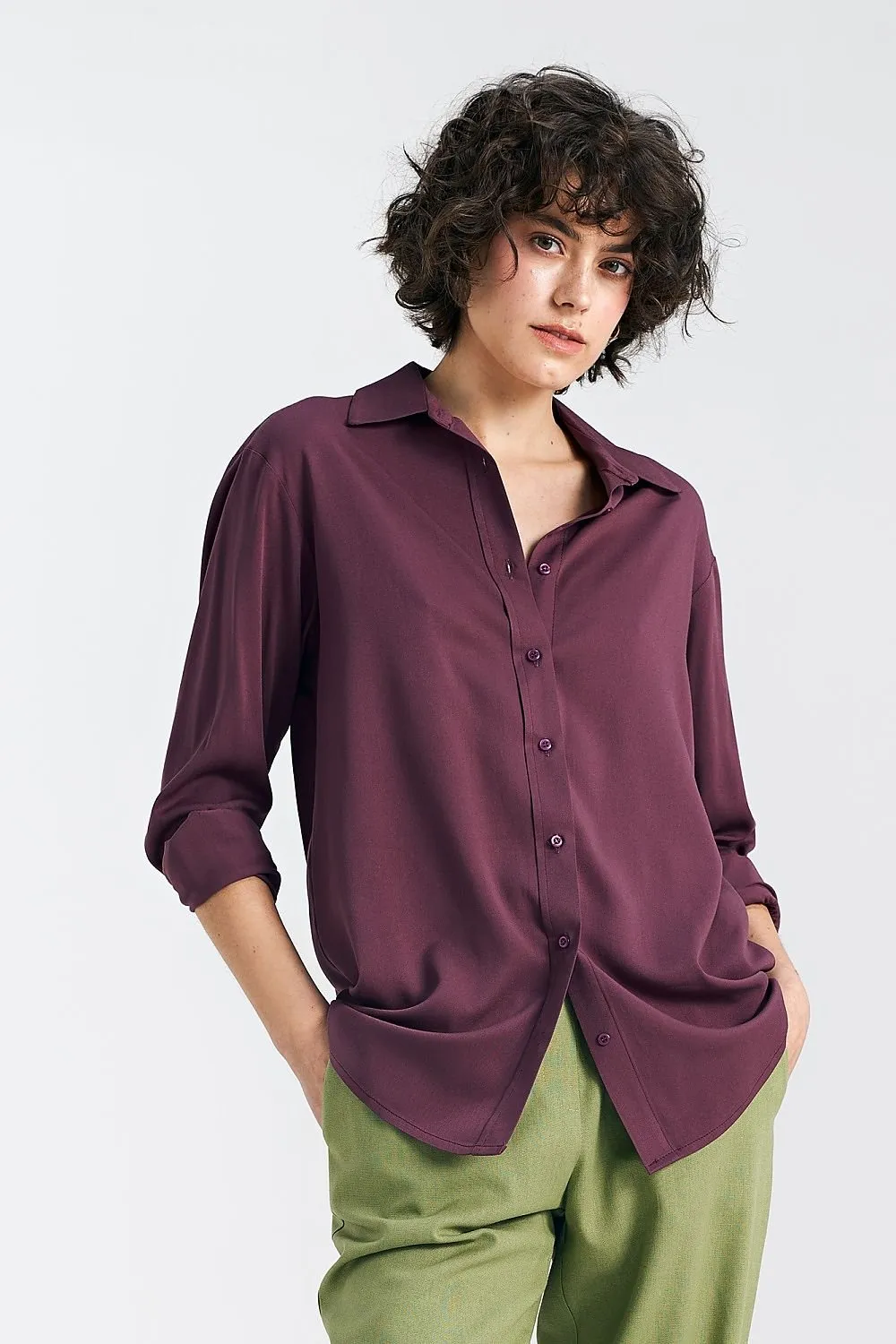 TEEK - Cotton Button-Down Long-Sleeved Shirt