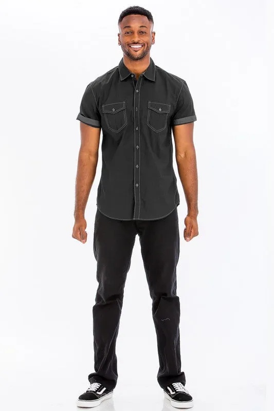 TEEK - Outline Stitch Short Sleeve Shirt