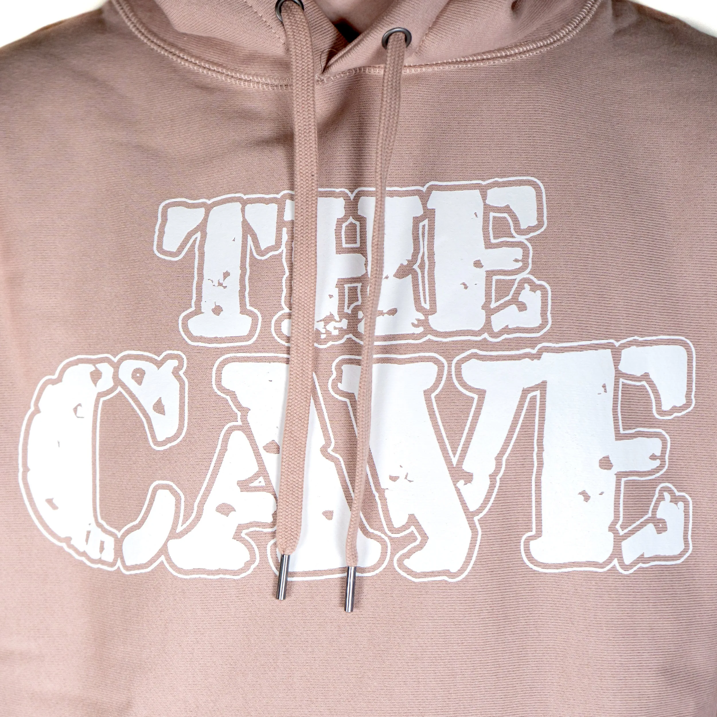 The Cave - Hooded Sweatshirt - Classic Logo - Dust Pink & White - 3XL