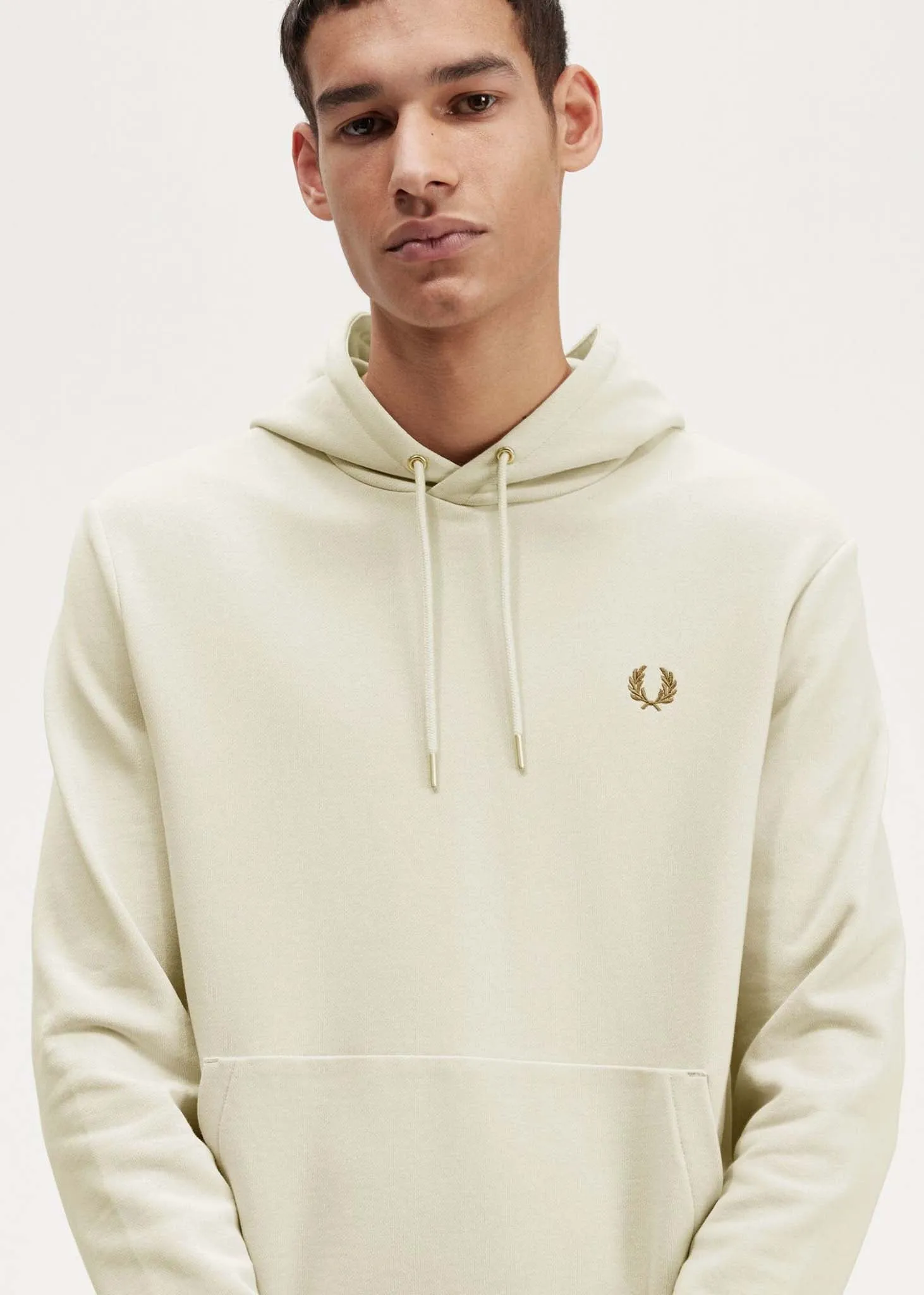 Tipped hooded sweatshirt - oatmeal