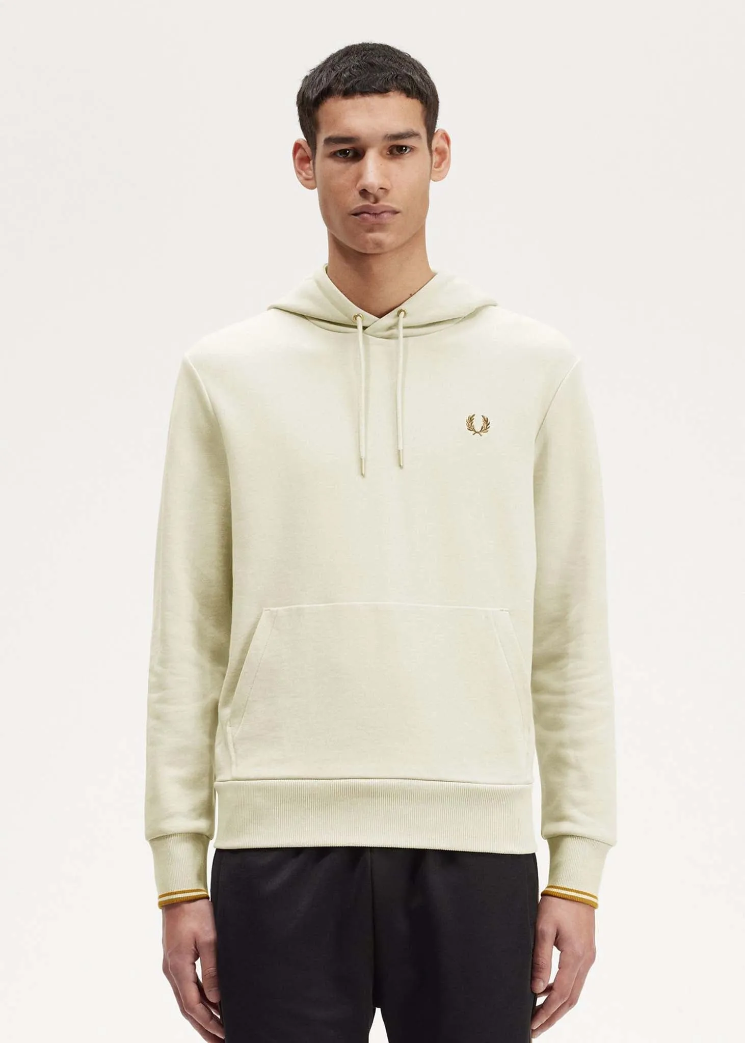 Tipped hooded sweatshirt - oatmeal