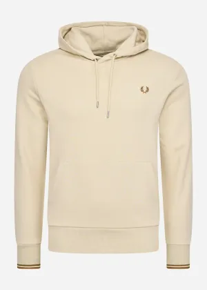 Tipped hooded sweatshirt - oatmeal