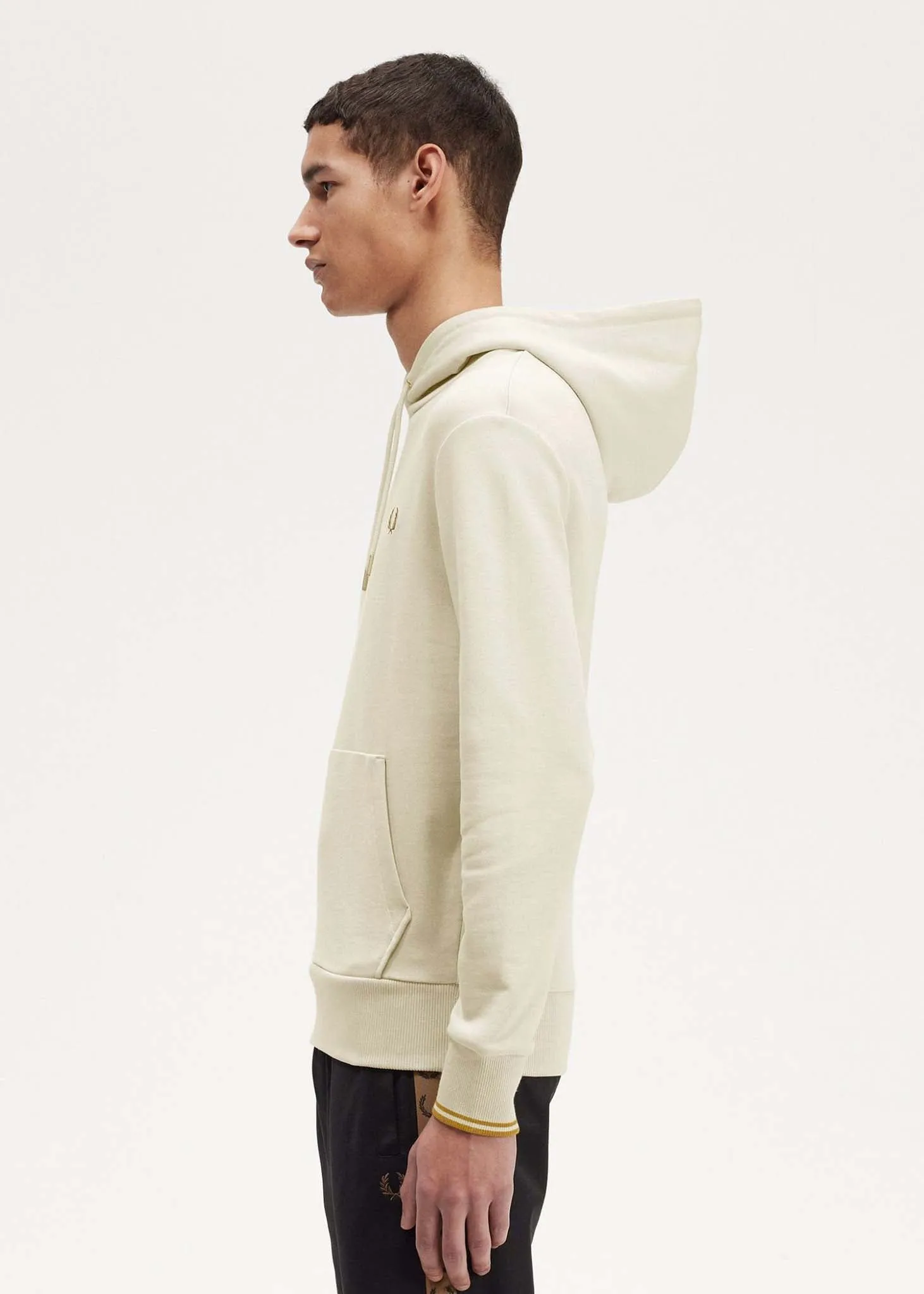 Tipped hooded sweatshirt - oatmeal