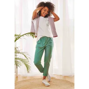 Weird Fish 14 Jade Green Malorri Organic Cotton Trouser