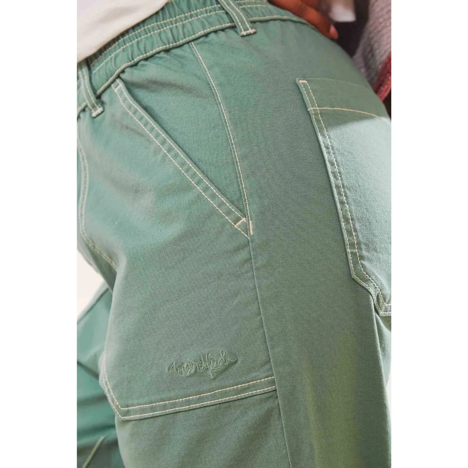 Weird Fish 14 Jade Green Malorri Organic Cotton Trouser