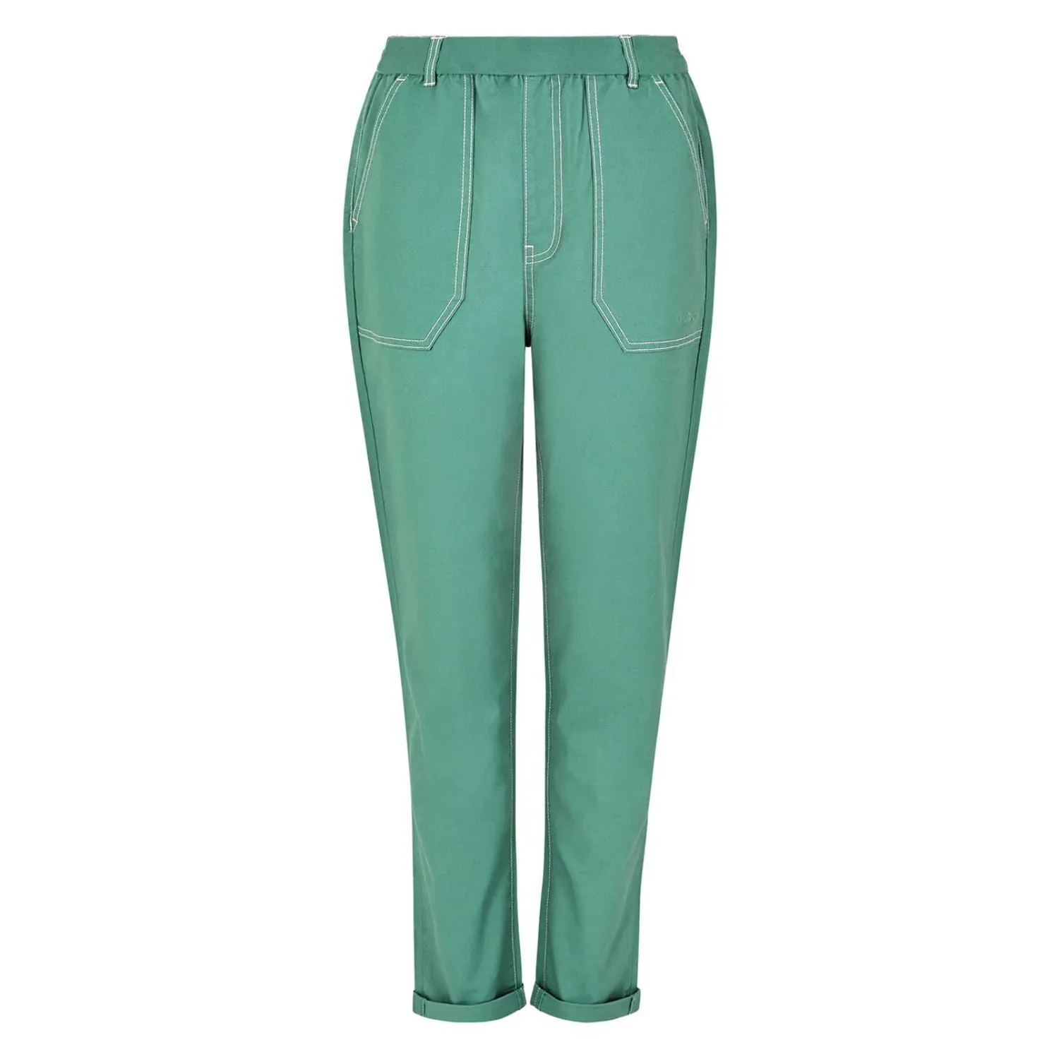 Weird Fish 14 Jade Green Malorri Organic Cotton Trouser