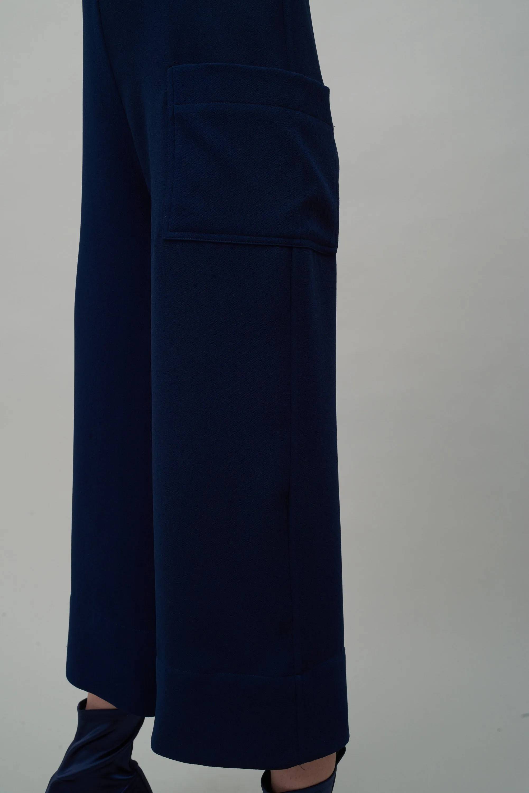 WIDE LEG JUMPSUIT - NAVY