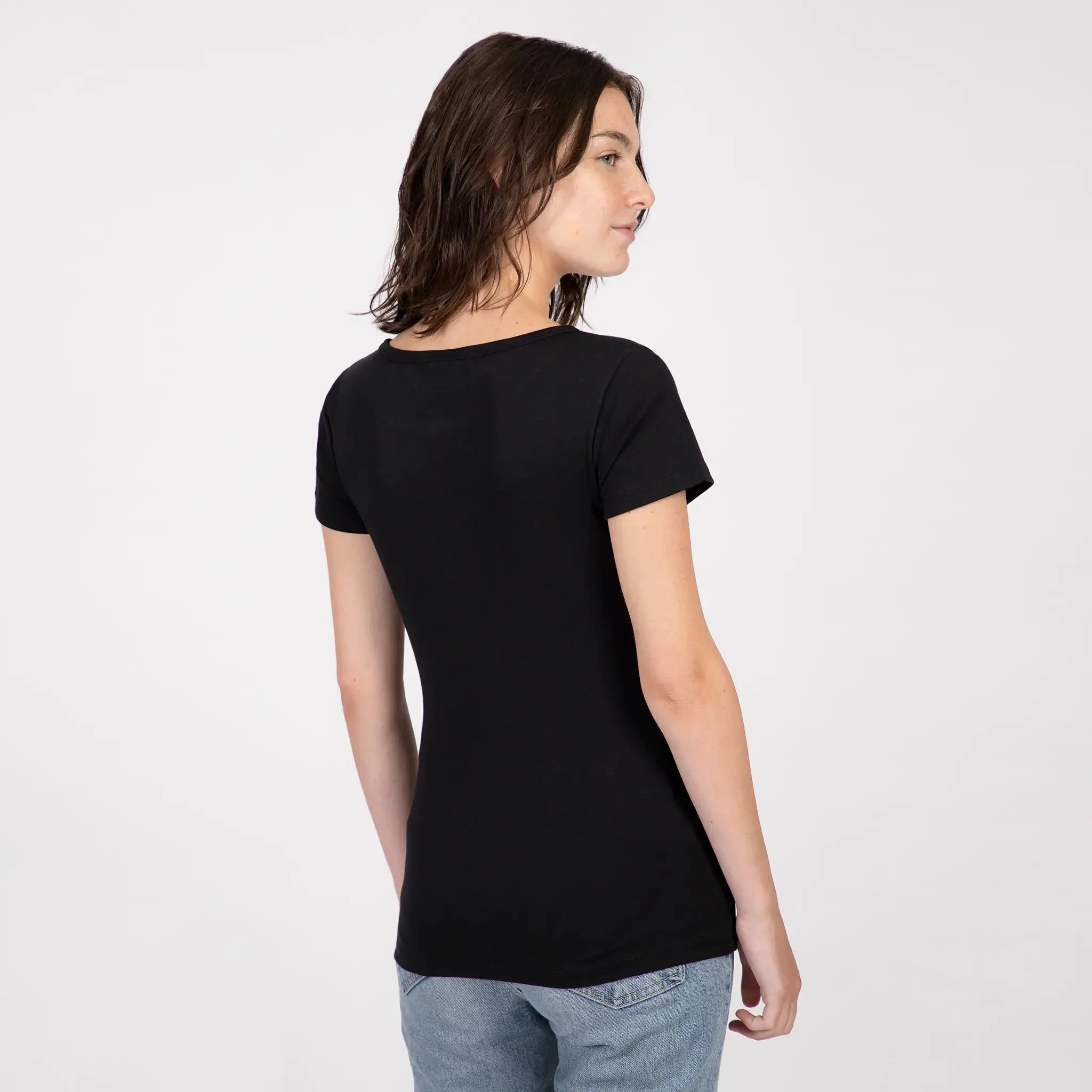 Women's Organic Pima Crew Neck Tee- Relaxed Fit