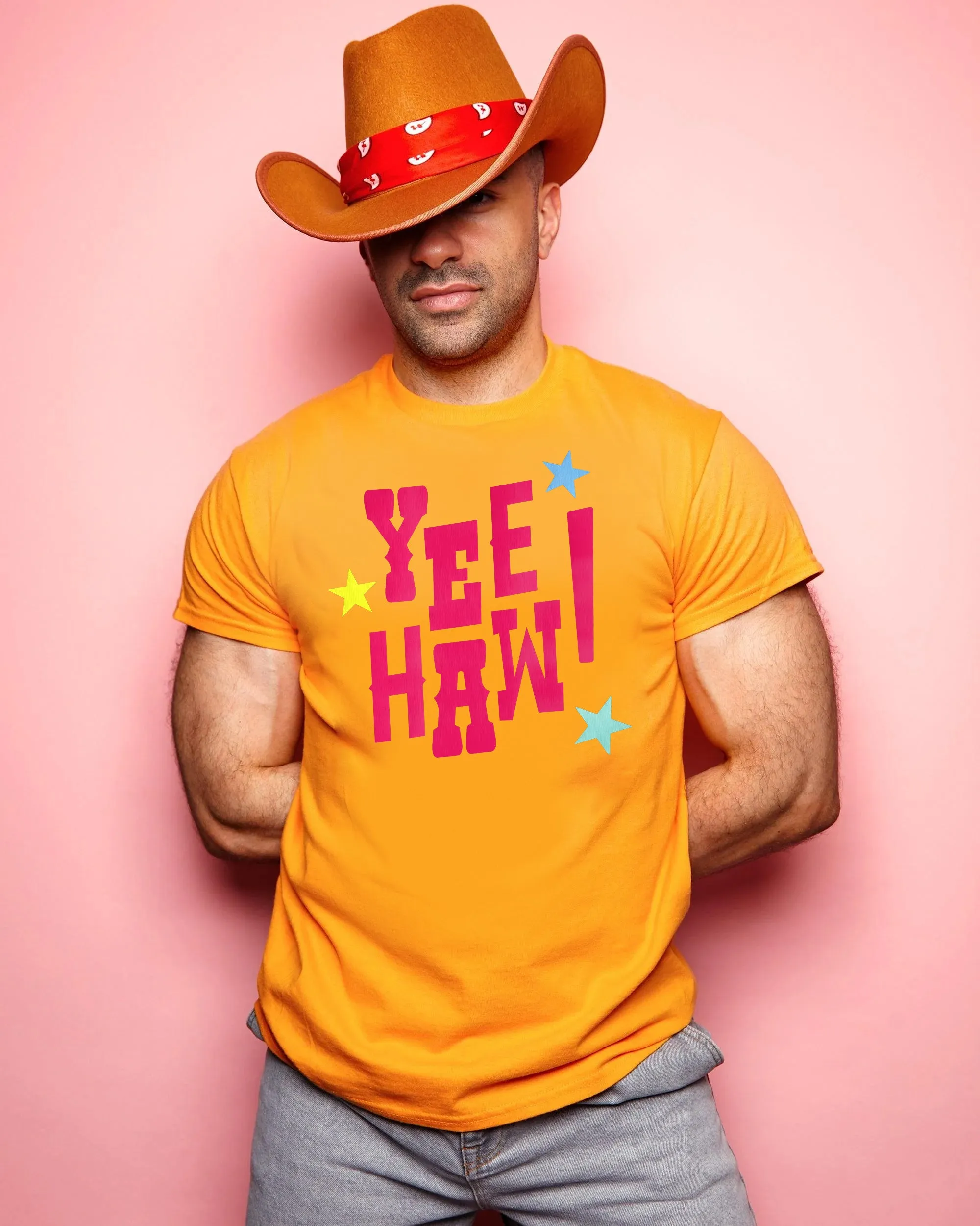 Yee Haw on Orange - tshirt